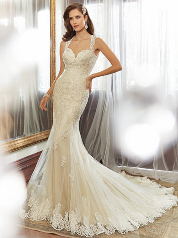 Sophia Tolli satin Wedding Dress lace mermaid trumpet