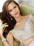 Sophia Tolli satin Wedding Dress tulle lace A-line trumpet.