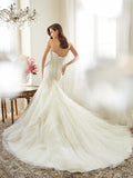 Sophia Tolli slim A-line Wedding Dress organza strapless sweetheart ,mermaid trumpet ball gown