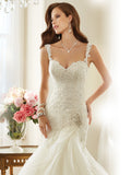 Sophia Tolli slim A-line Wedding Dress organza strapless sweetheart ,mermaid trumpet ball gown