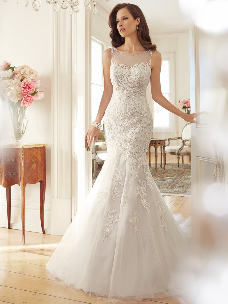 Sophia Tolli Wedding Dress satin lace mermaid trumpet ball gown Bela Bridal Sophia Tolli Wedding Dress satin lace mermaid trumpet ball gown Bela Bridal