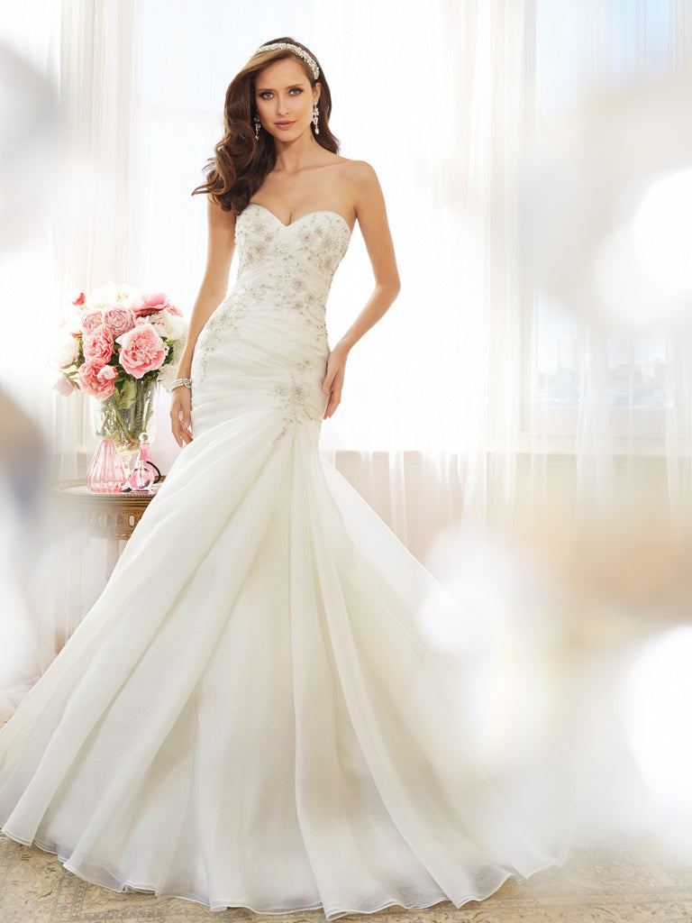 Sophia Tolli Wedding Dress satin lace mermaid trumpet ball gown Bela Bridal Sophia Tolli Wedding Dress satin lace mermaid trumpet ball gown Bela Bridal
