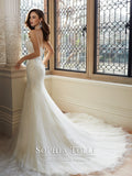 Sophia Tolli Wedding Dress satin lace mermaid trumpet gown