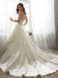 Sophia Tolli Wedding Dress satin lace, A-line ball gown