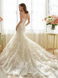 Sophia Tolli Wedding Dress satin lace mermaid trumpet ball gown