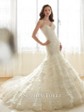 Sophia Tolli Wedding Dress satin lace mermaid trumpet ball gown