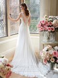 Sophia Tolli Sleeveless Chiffon Slim A-Line Wedding Gown