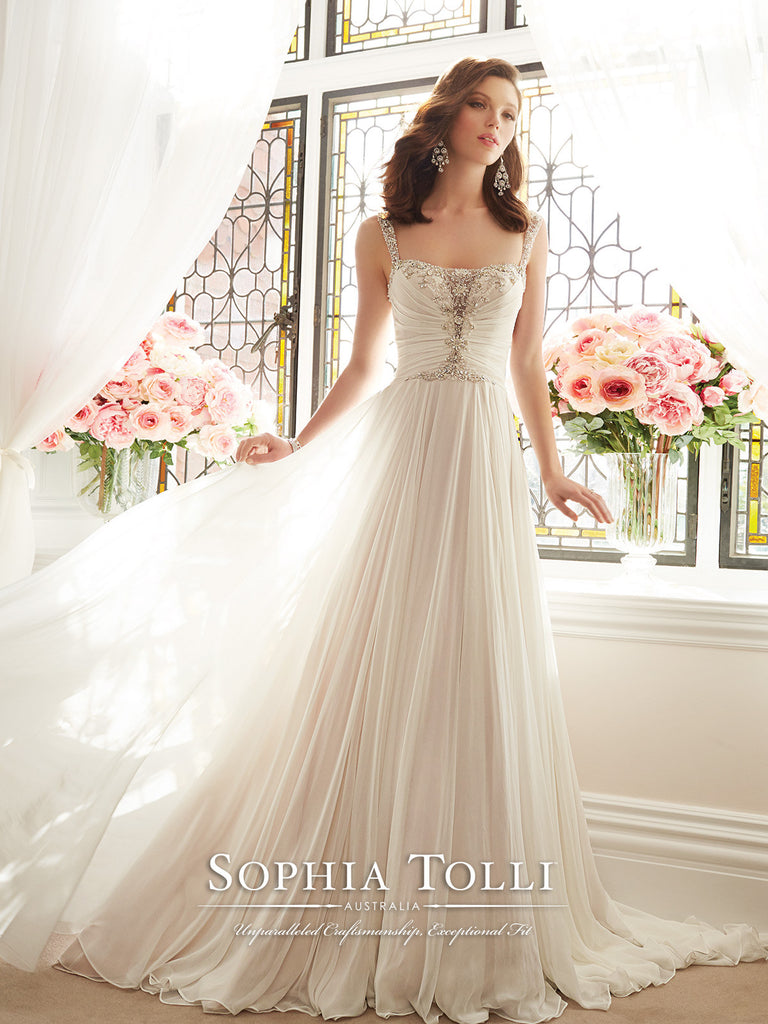 Sophia Tolli Wedding Dress satin lace mermaid trumpet gown