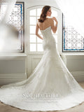 Sophia Tolli Wedding Dress satin lace mermaid trumpet  gown