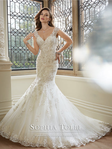 Sophia Tolli Misty Tulle Trumpet Wedding dress