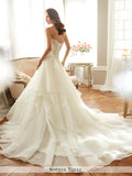 Sophia Tolli strapless fantasy organza A-line with sweetheart neckline wedding gown