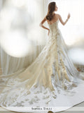 Sophia Tolli Strapless Paris Satin A-Line With Deep Plunging Sweetheart Neckline  Wedding Gown