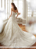 Sophia Tolli Strapless Misty Tulle A-Line With Deep Plunging Sweetheart Neckline  Wedding Gown