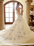 Sophia Tolli Strapless Allover Sequin Lace And Misty Tulle Over Sequin Wedding Ball Gown