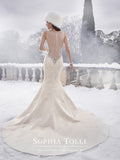 Sophia Tolli Wedding Dress satin lace mermaid trumpet