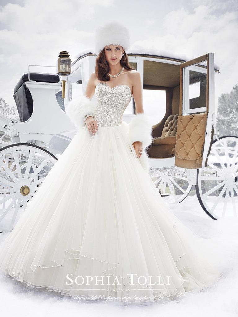 Sophia Tolli Wedding Dress tulle lace ball gown