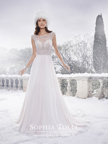 Sophia Tolli Wedding Dress chiffon A-line