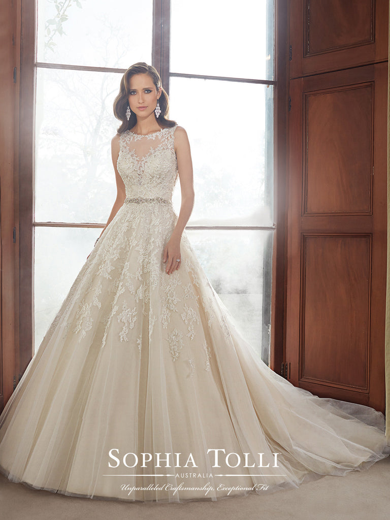 Sophia Tolli Wedding Dress tulle lace ball gown