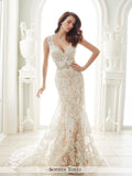 Sophia Tolli Lace over stretch jersey mermaid wedding dress