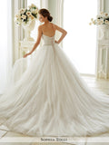 Sophia Tolli Strapless Tulle Over Sequin with sweetheart neckline  Wedding Dress