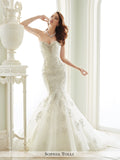 Sophia Tolli Strapless Organza Trumpet With Sweetheart Neckline Wedding Dress