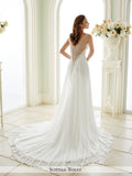 Sophia Tolli Sleeveless Chiffon Slim A-Line Wedding Gown