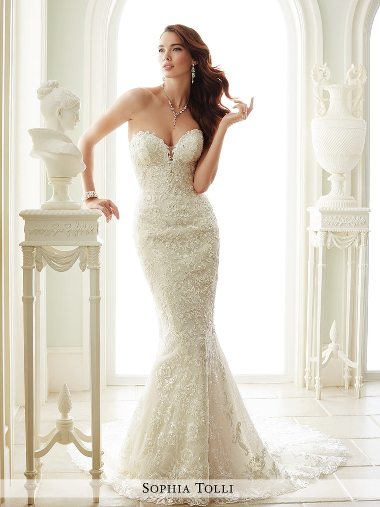 Sophia Tolli Strapless Soft Tulle Mermaid Wedding Dress Sophia Tolli Strapless Soft Tulle Mermaid Wedding Dress