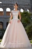 Lace satin tulle A-line ball gown Wedding Dress