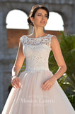 Lace satin tulle A-line ball gown Wedding Dress