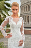 Lace mermaid trumpet ball gown Wedding Dress