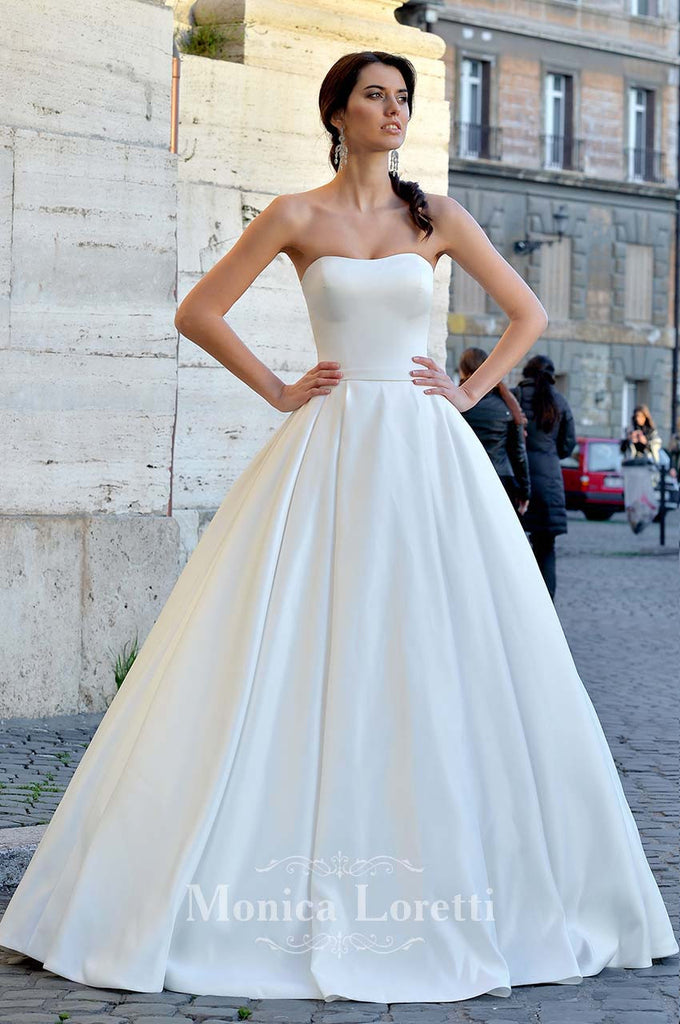 Lace sleeve a-line ball Gown Wedding Dress Bela Bridal Lace sleeve a-line ball Gown Wedding Dress Bela Bridal