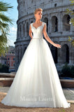 Lace Satin A-line ball Gown Wedding Dress