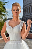 Lace Satin A-line ball Gown Wedding Dress