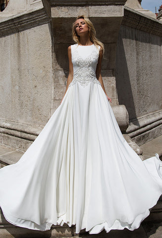 Lace princess ball gown lace A-Line wedding dress..